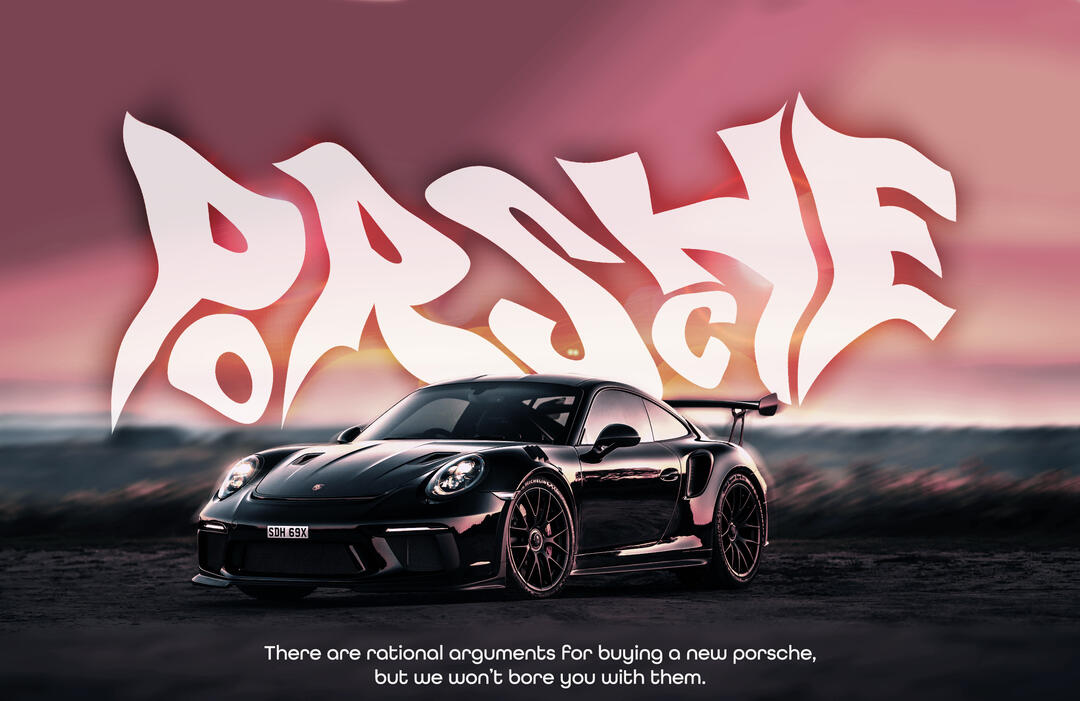 Porsche car poster